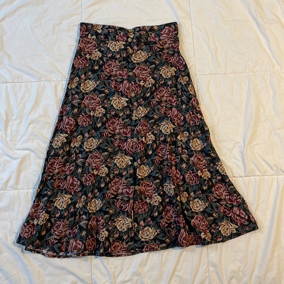 90’s Floral Midi Skirt small - Picture 1 of 3
